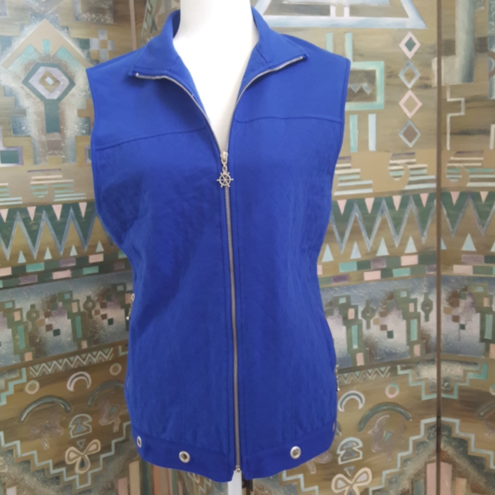 2/$10🌴Draper’s & Damon’s full zip nautical vest